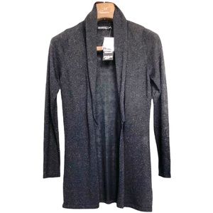 XS•NWT•GEORGE•NINJA BLACK LIGHTWEIGHT SPARKLY OPEN KNIT CARDIGAN•